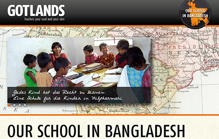 Website zur ersten Gotlands-Schule in Bangladesh