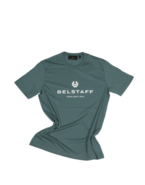 Belstaff 1924 2.0 T-Shirt Man, faded teal/natural white