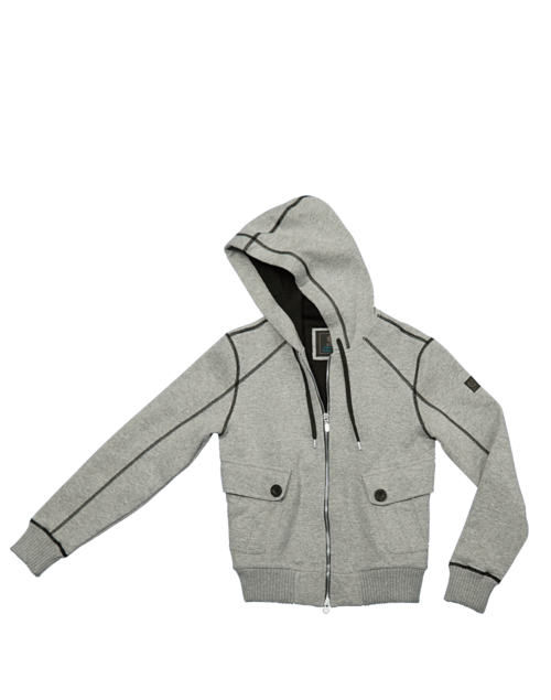 Belstaff Layer Wool Pocket Ladies' Cardigan, pearl grey