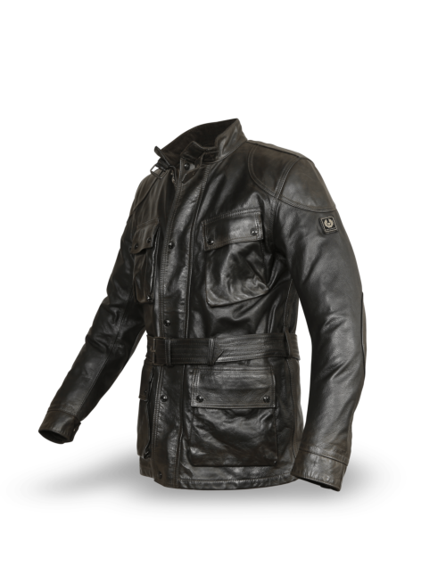 The Belstaff leather jacket Trialmaster Panther 2.0 in black