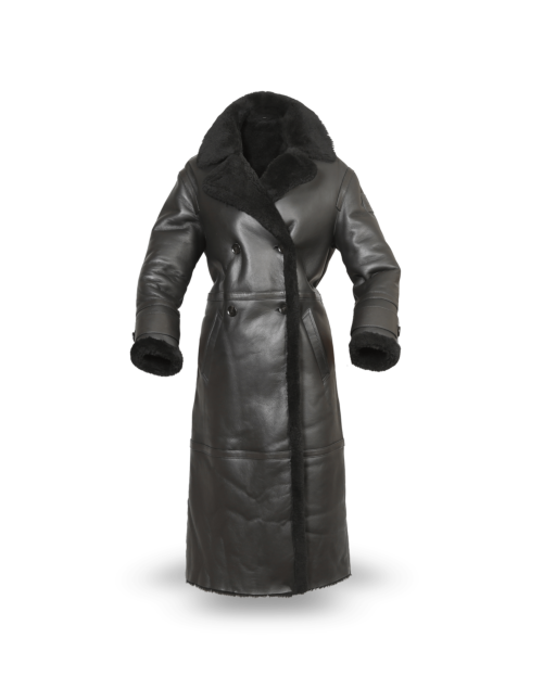 Belstaff Spruce Shearling Coat Lady, black