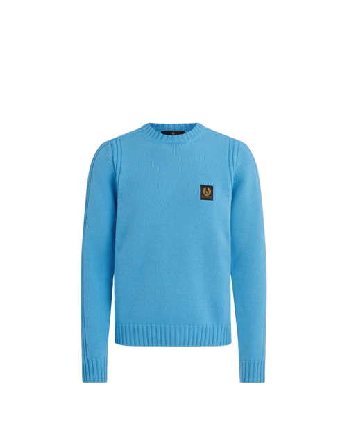 Belstaff Watch Crewneck Jumper Man, horizon blue