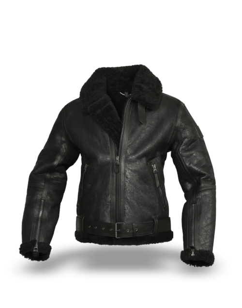 Belstaff Wilder Aviator Shearling Jacket Man, black