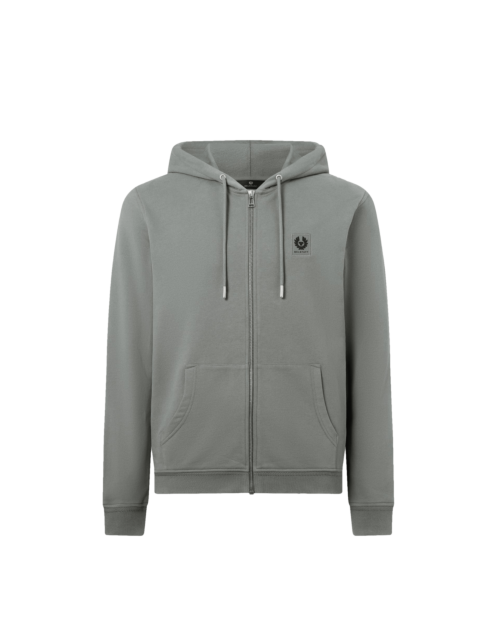 Belstaff Full Zip Hoodie Man, atlantic grey