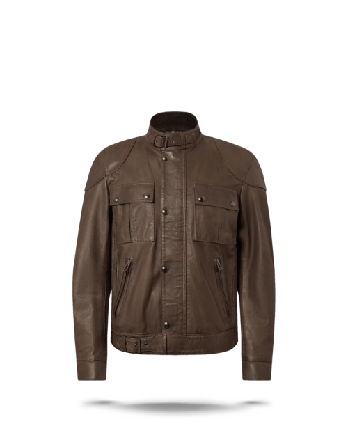 Belstaff Gangster Jacket Man, dark dusty taupe