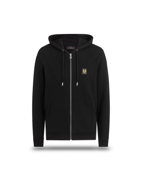 Belstaff Full Zip Hoodie Man, black