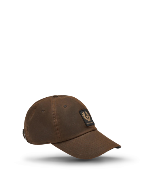 Belstaff Phoenix Logo Cap Waxed Cotton, burnt oak