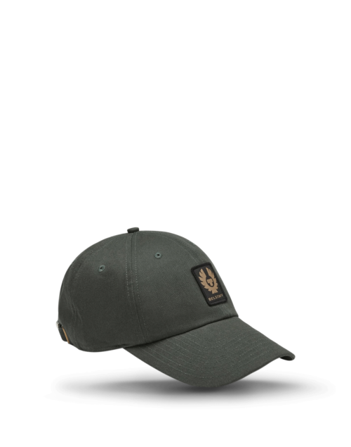 Belstaff Phoenix Logo Cap waxed Cotton, tile green