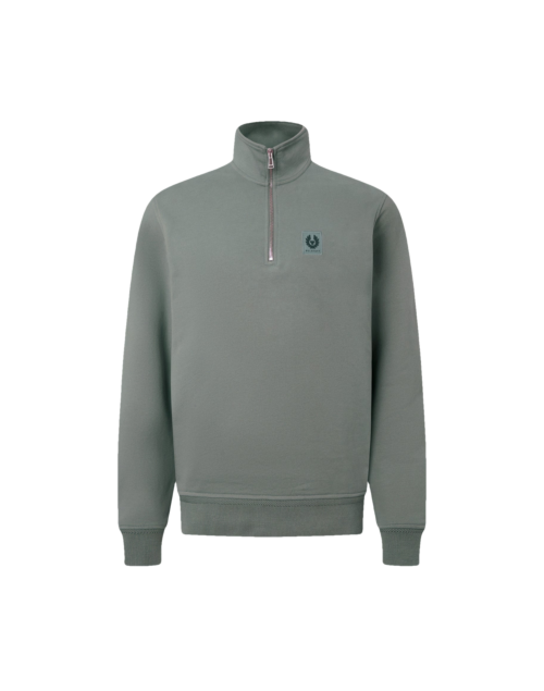 Belstaff Quarter Zip Sweatshirt Man, atlantic grey