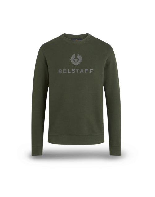 Belstaff Signature Crewneck Sweatshirt Man, tile green
