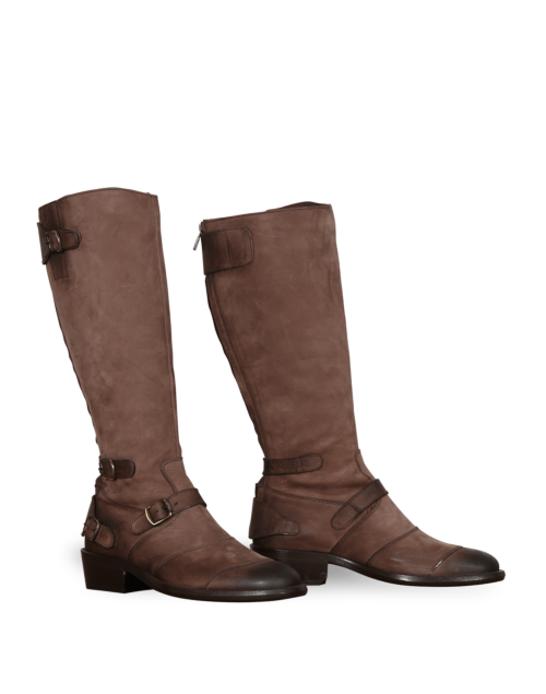 Belstaff Stiefel Trialmaster 55 Nabuk für Damen, blackbrown