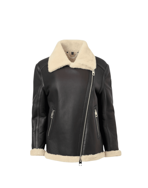 Belstaff Virden Shearling Jacket Lady, black