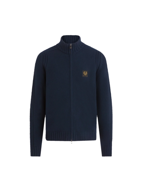 Belstaff Watch Zip Cardigan Man, dark ink