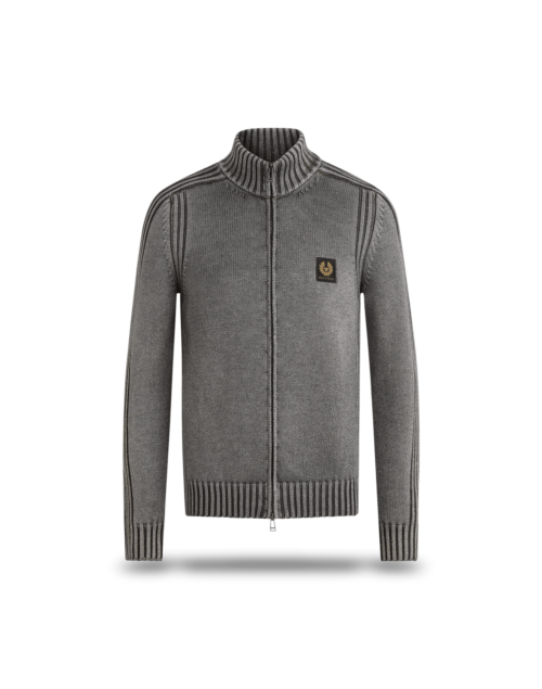 Belstaff Watch Zip Cardigan Man, forge grey