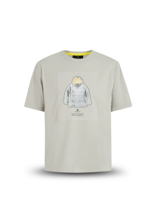 Belstaff Dalesman Graphic T Shirt Man, cloud grey
