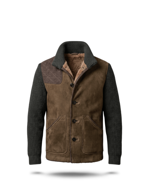Habsburg Riedegg Shearling Jacket, olive/taupe