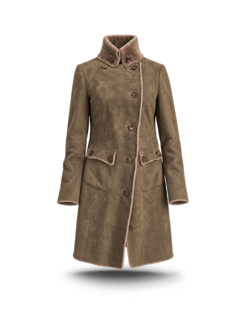 Habsburg Waldenfels Shearling Coat Lady, olive