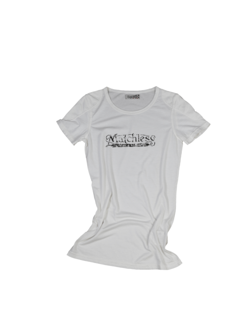 Matchless T-Shirt Brand Patch für Damen, white