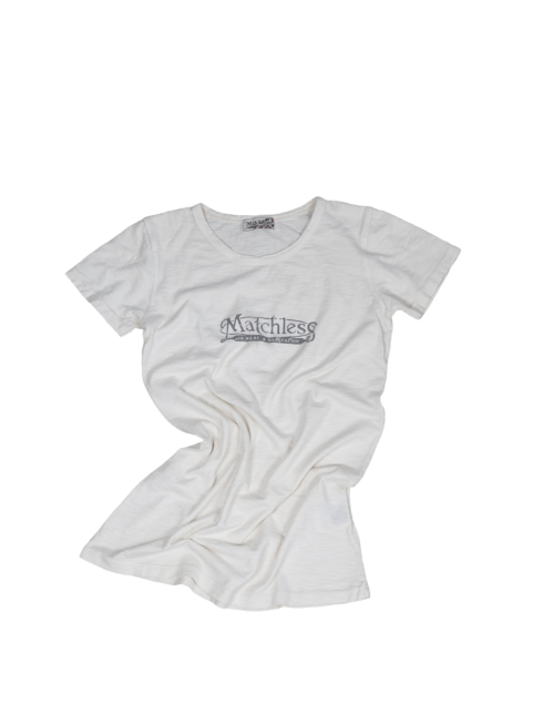 Matchless T-Shirt Brand Patch für Damen, ivory