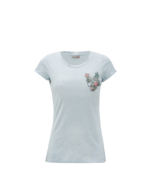 Matchless T-Shirt Heart für Damen, light blue