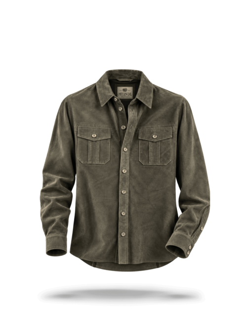 Meindl Little Rock Men`s Suede Shirt, racing green
