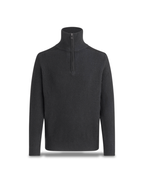 Belstaff Stanley Quarter Zip Jumper Man, black/dark ink