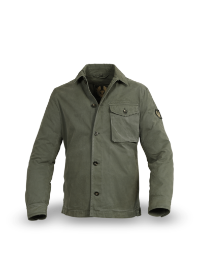 Belstaff Farrier Overshirt Man, pewter green
