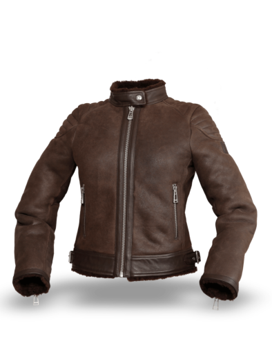 Belstaff Mollison Shearling Jacket Lady, dark brown