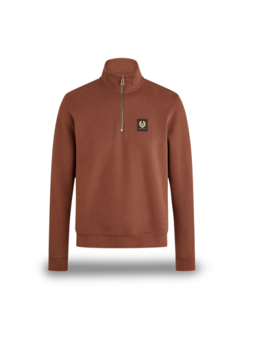 Belstaff Quartier Zip Sweatshirt Man, deep copper