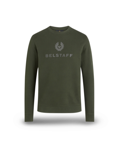 Belstaff Signature Crewneck Sweatshirt Man, tile green