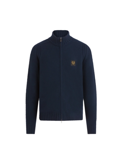 Belstaff Watch Zip Cardigan Man, dark ink