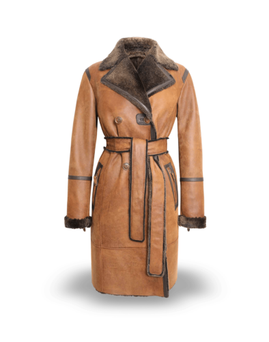 Meindl Royal Explorer Shearling Coat by Lena Hoschek, havanna