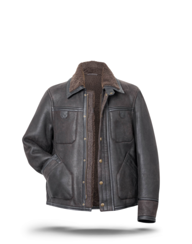 Meindl Matt Shearling Jacket Man, black olive