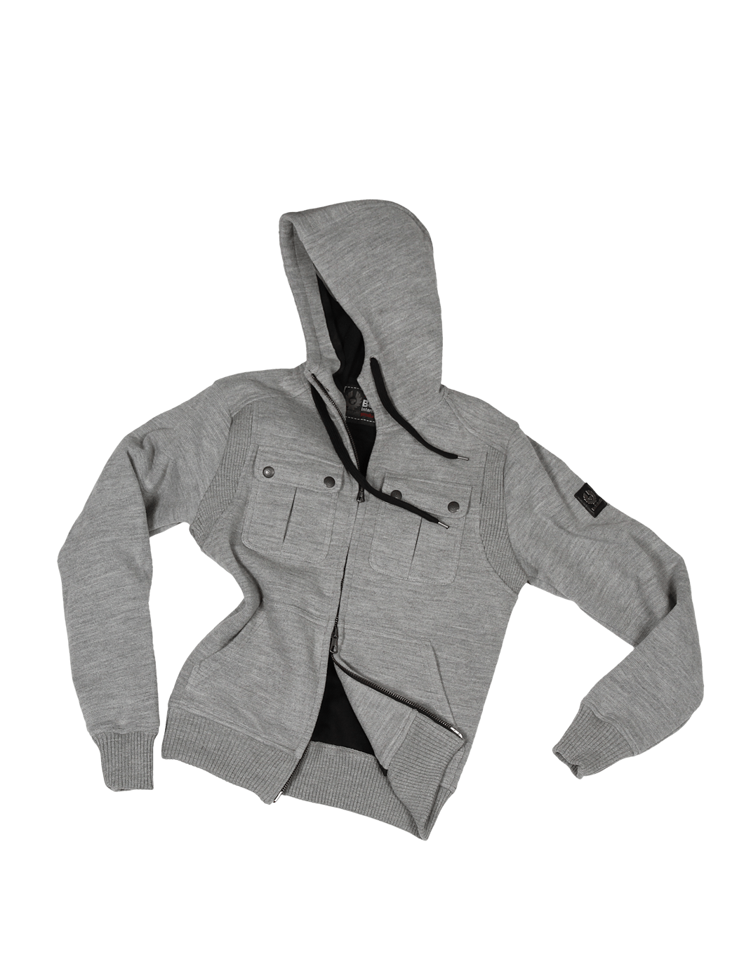 Belstaff Layer Wool Hood Men Cardigan pearl grey Gotlands Fashion