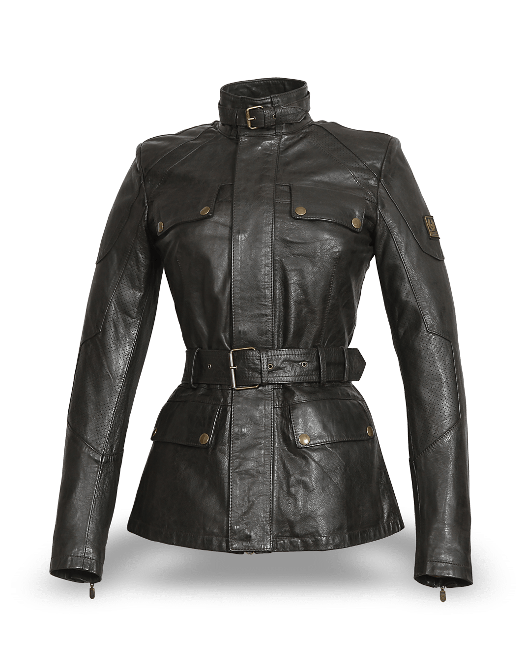 Belstaff Hemley Vent Ladies Leatherjacket antique black Gotlands Fashion